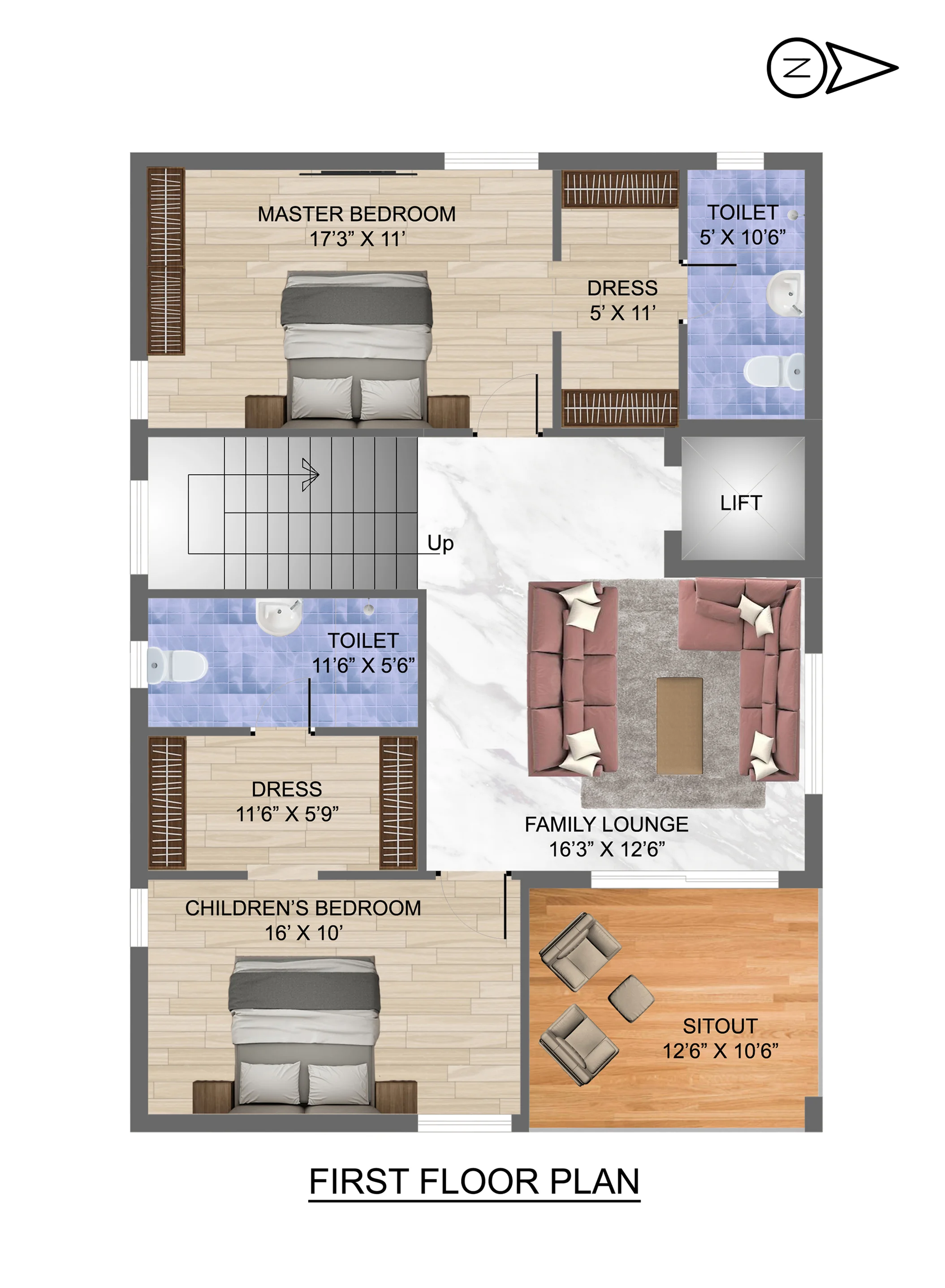 200 Sq Yards West First Floor