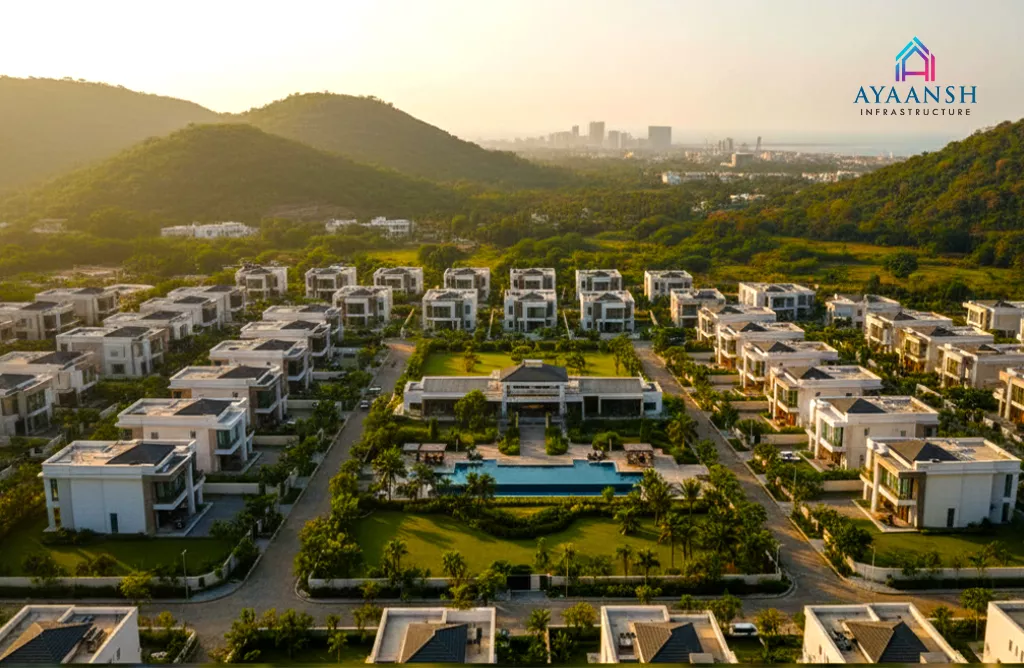 Luxury Villa Community Surrounded by Hills and Greenery