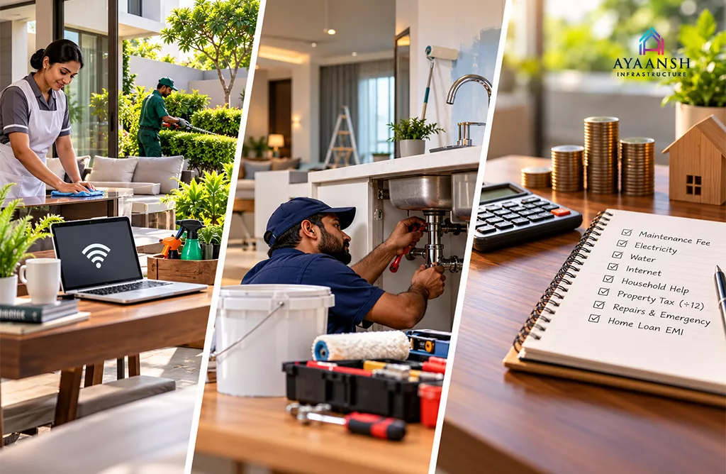 Monthly maintenance, electricity and water expenses in gated community villas in Vizag